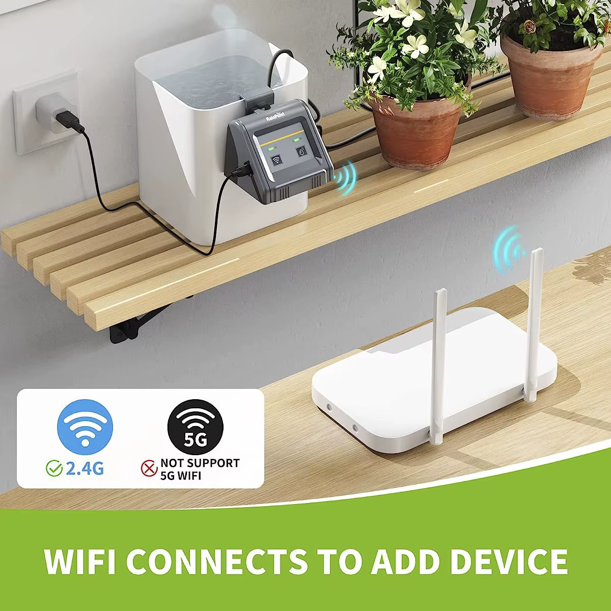Système d'arrosage automatique WiFi pour plantes en pot d'intérieur