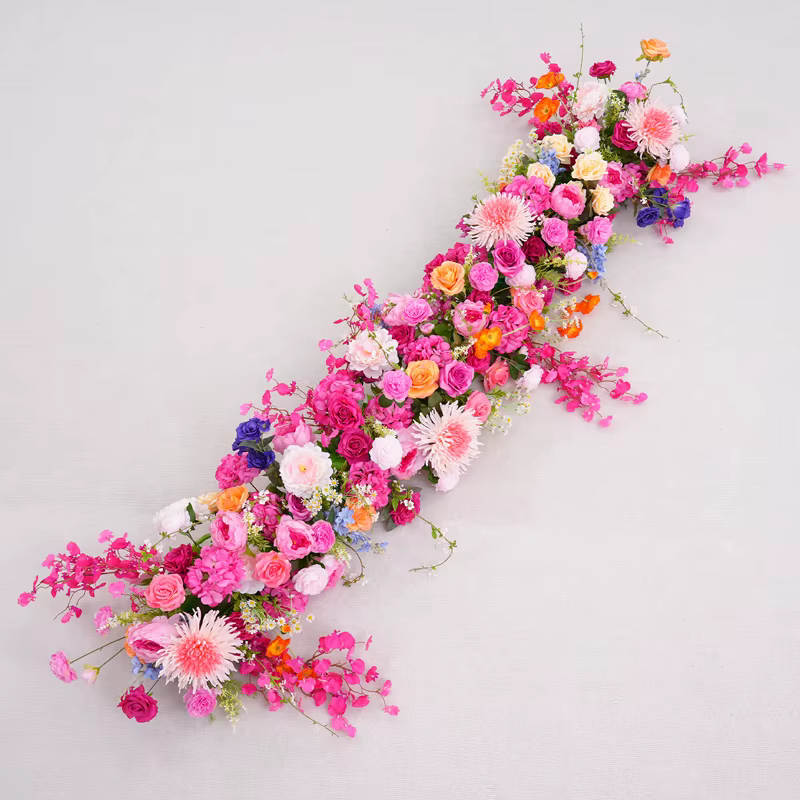 Composition florale rose vif