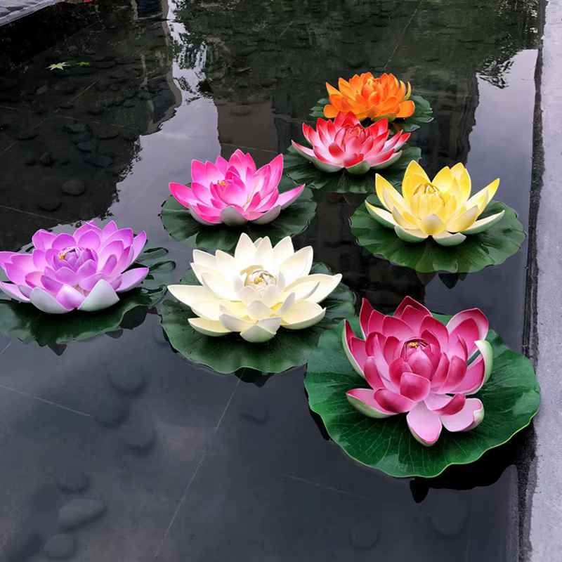Fausse fleur de nénuphar en pot