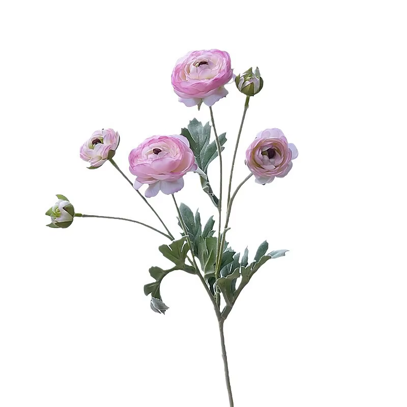 Fausses fleurs de Lotus camélia Ranunculus artificielles de 26.77 pouces