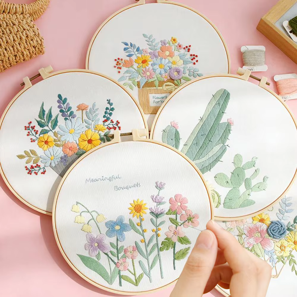Kit de broderie florale pour débutants