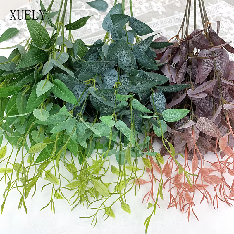 Feuille de plante artificielle en soie