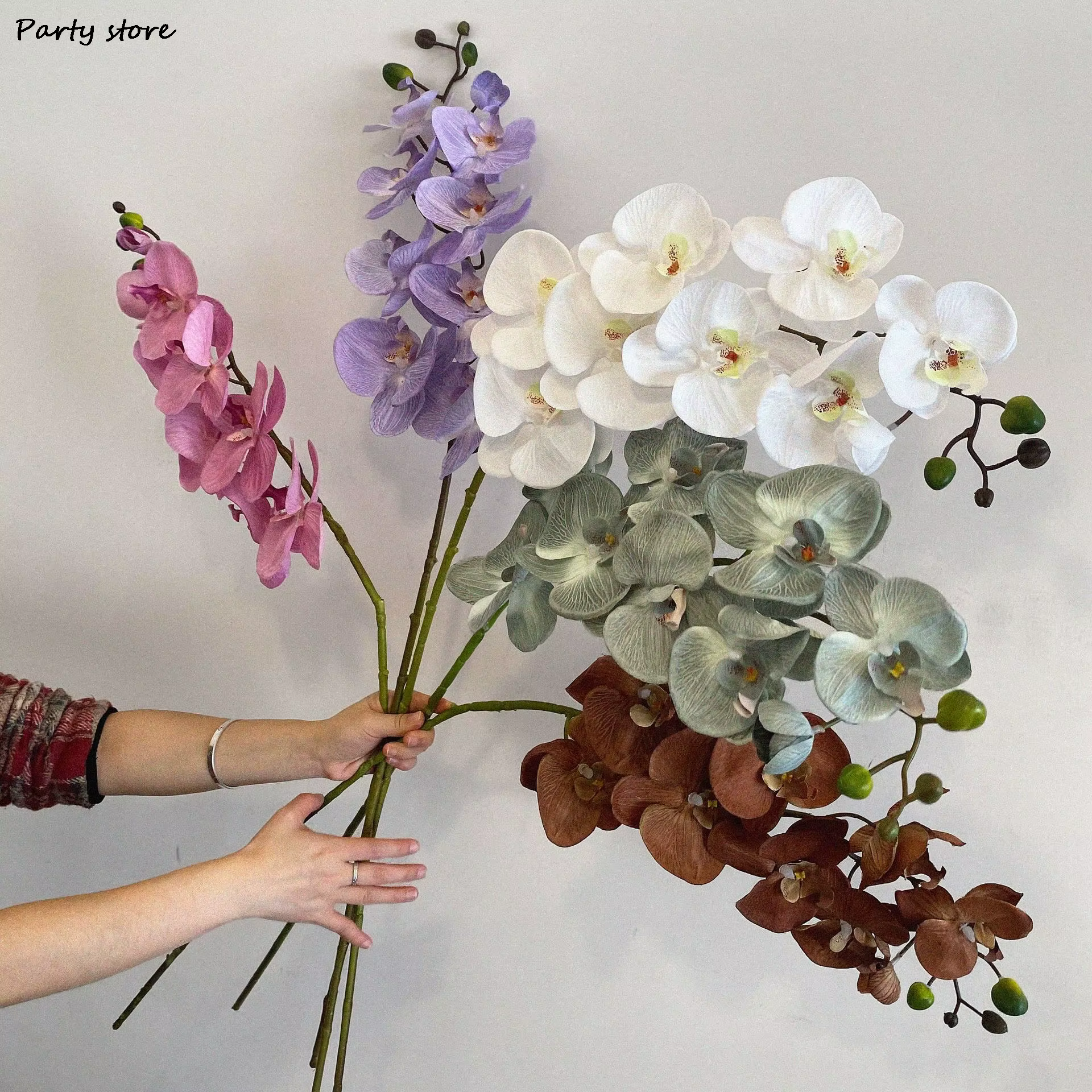 Fleur artificielle orchidée papillon violet