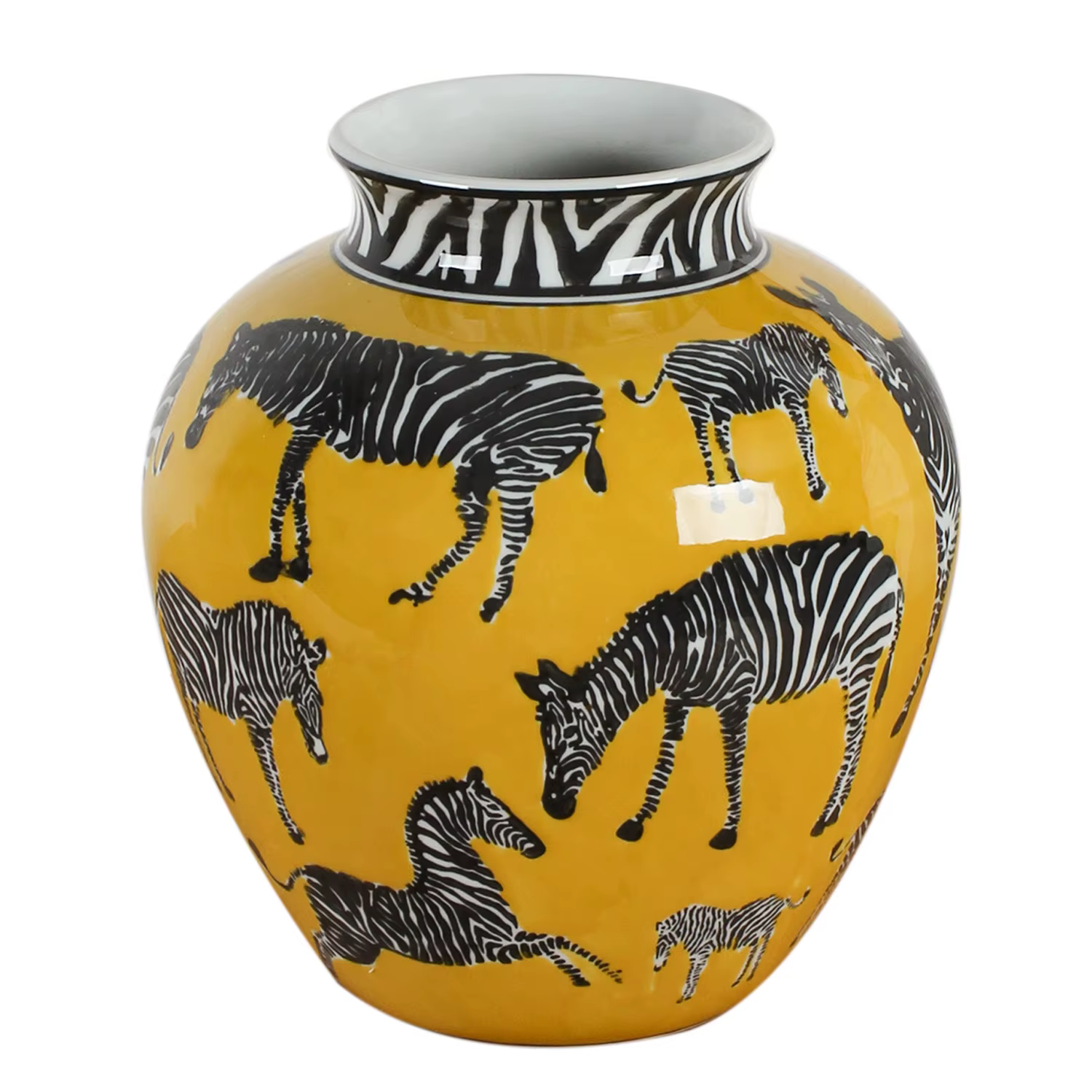 Vase en céramique motif zèbre