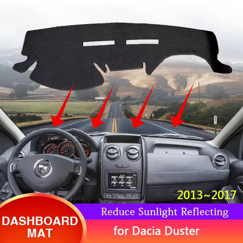 Juste de Protection pour Pare-Soleil, Polymères Dast, Coussin de Tapis, Accessoire de Voiture, pour Renault Dacia Duster HS 2013 2014 2015 2016 2017