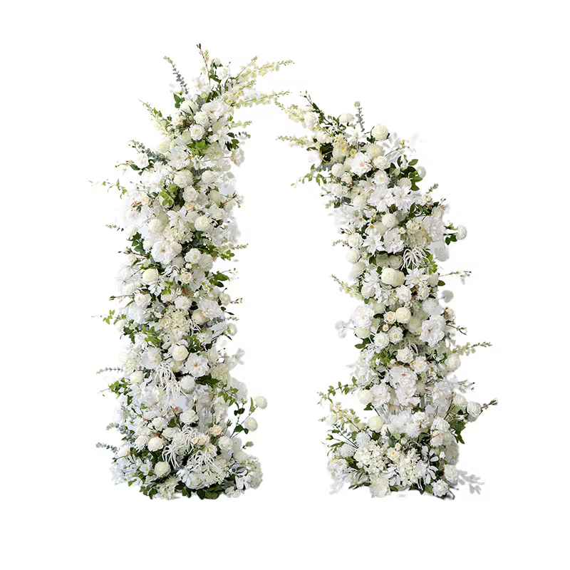 Arc de Corne Florale, Fleurs Artificielles pour Décoration de Mariage