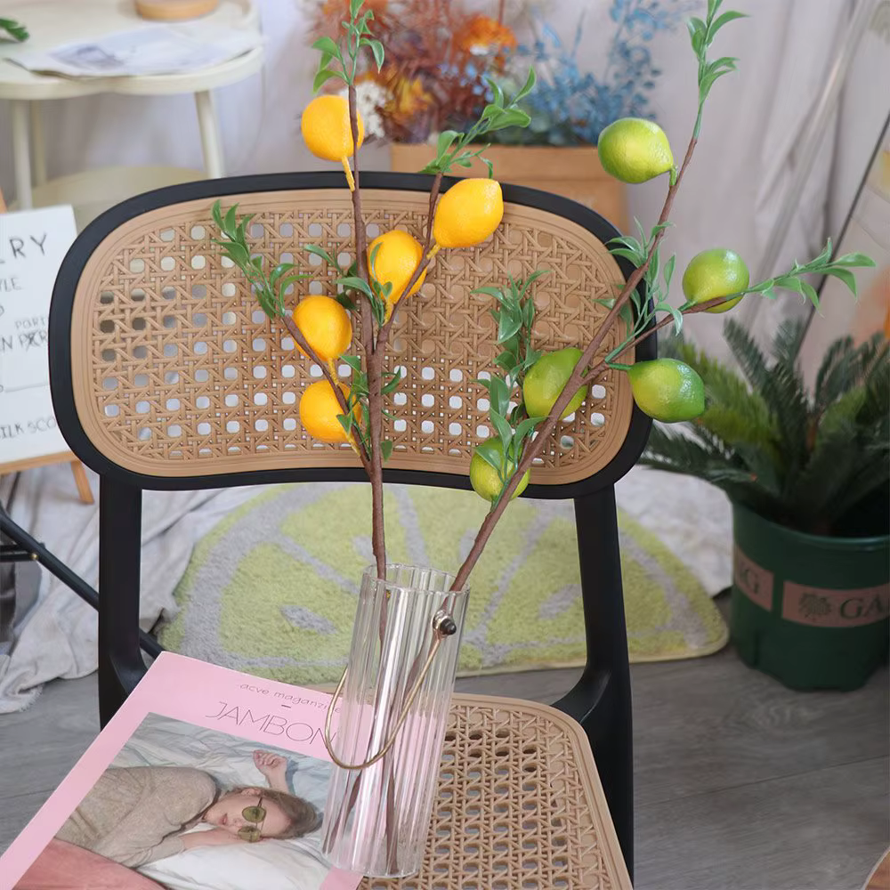 Branche de citron artificielle en plastique