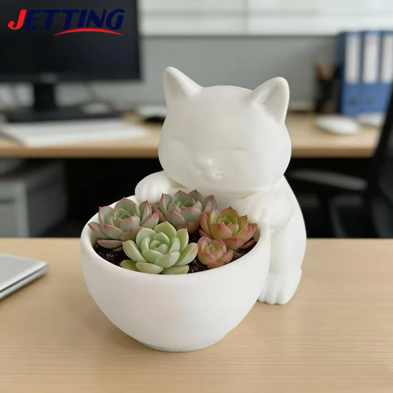 Pot en forme de chat avec trous de Drainage