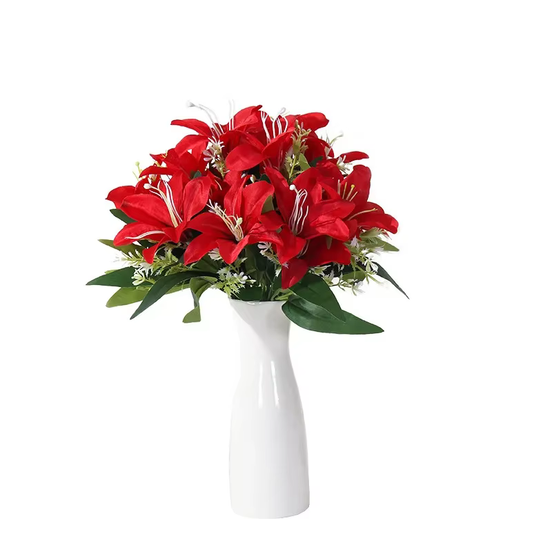 Bouquet de fleurs de lys artificielles