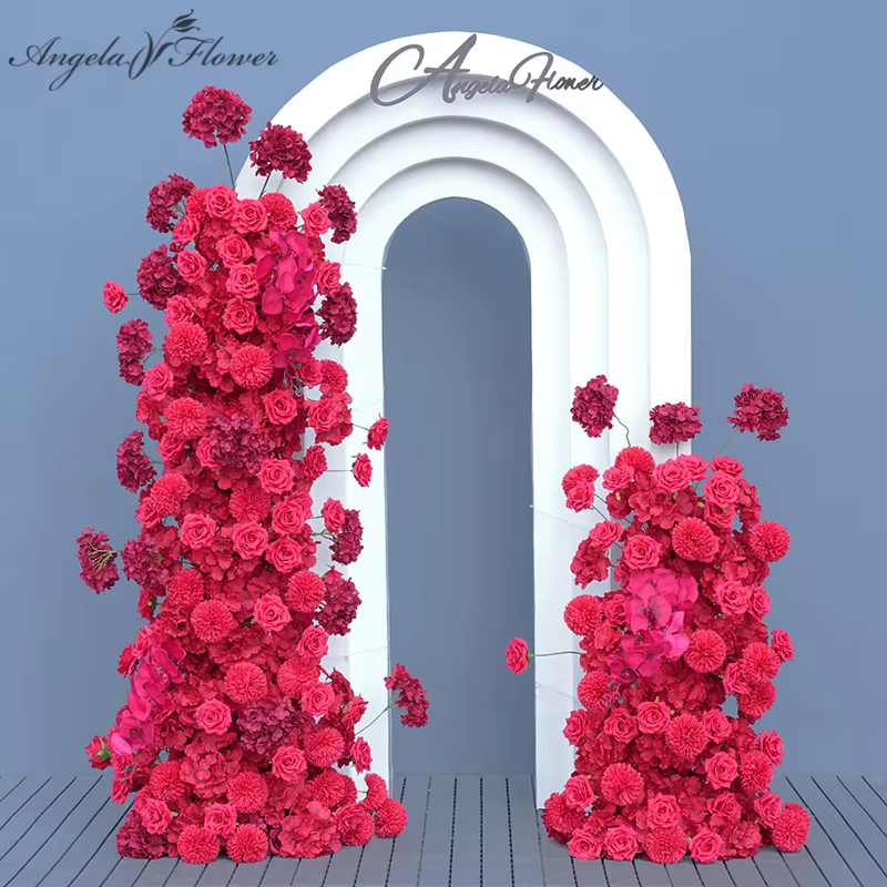 A8887 Roses orchidées hortensias 5D Arrangement floral décor mariage toile de fond arc KT conseil rangée florale fête fenêtre affichage accessoires