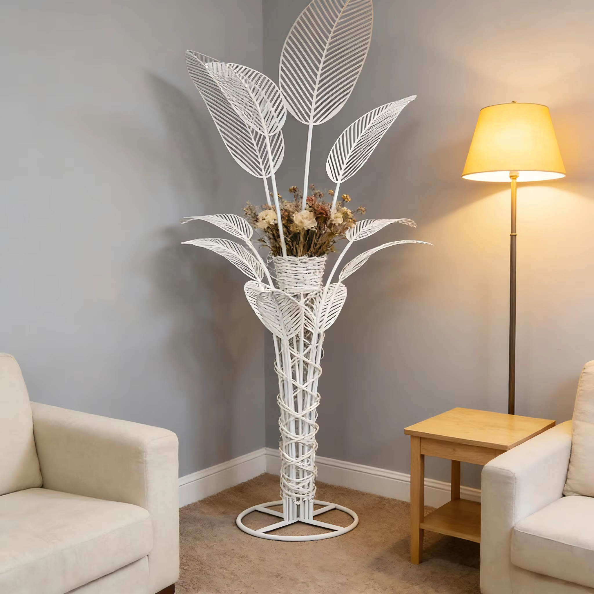 Décoration de bananier simulé en métal
