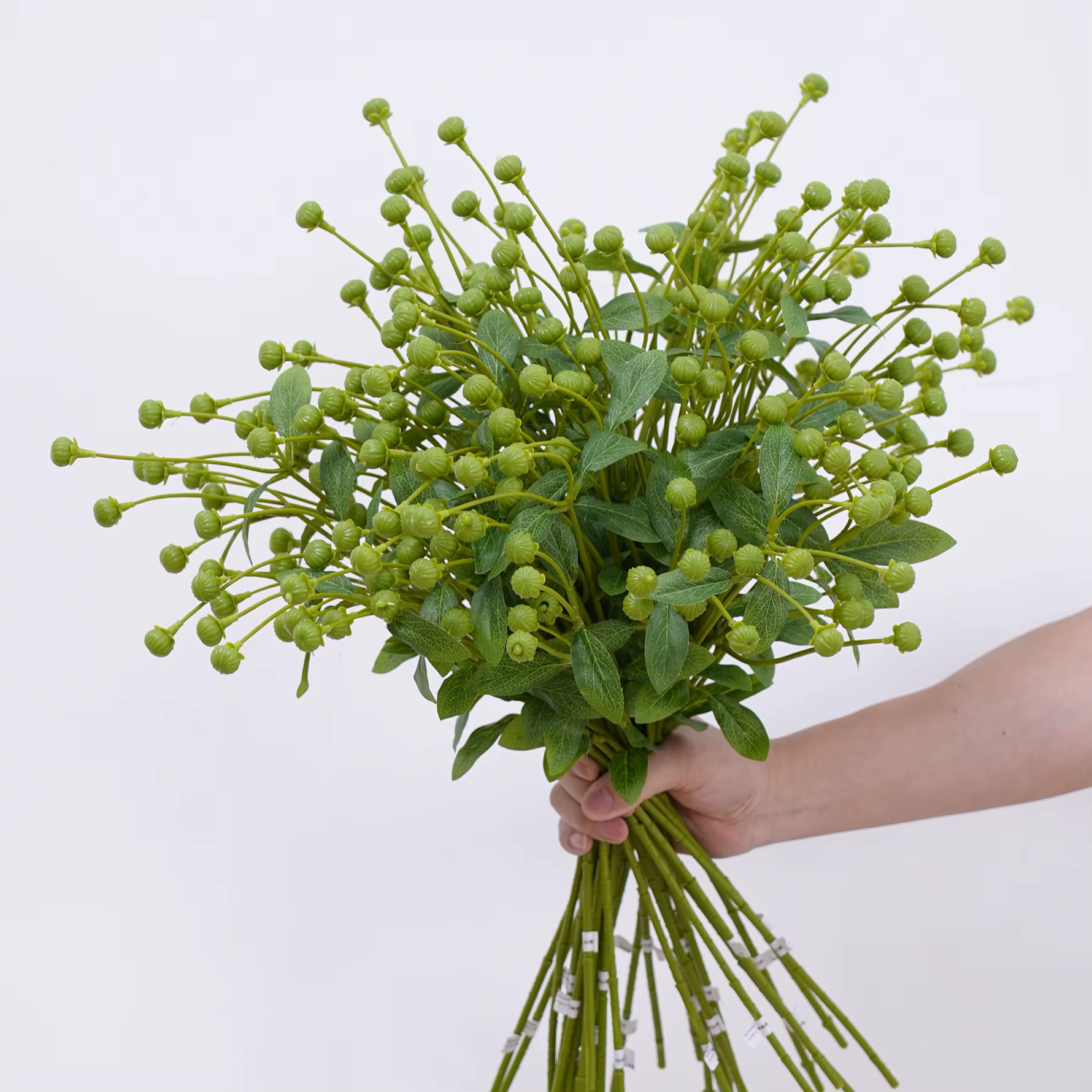 C1015 Plante Artificielle Branche de Chrysanthème Vert Fleur Blanche Arrangement Floral Mariage Décoration de Table Maison Accessoires de Photographie