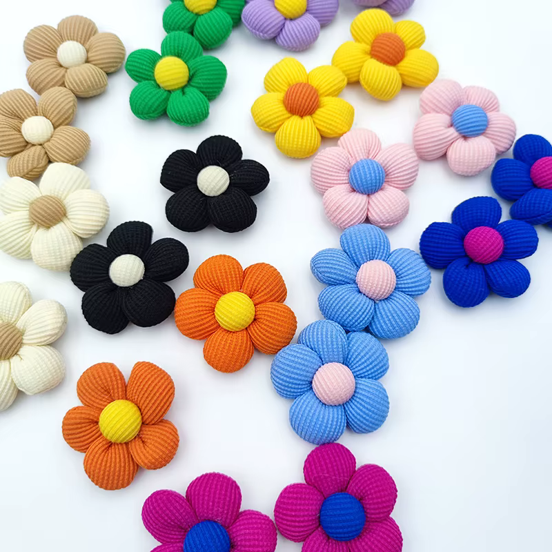 Accessoires de cheveux en coton de remplissage de fleurs