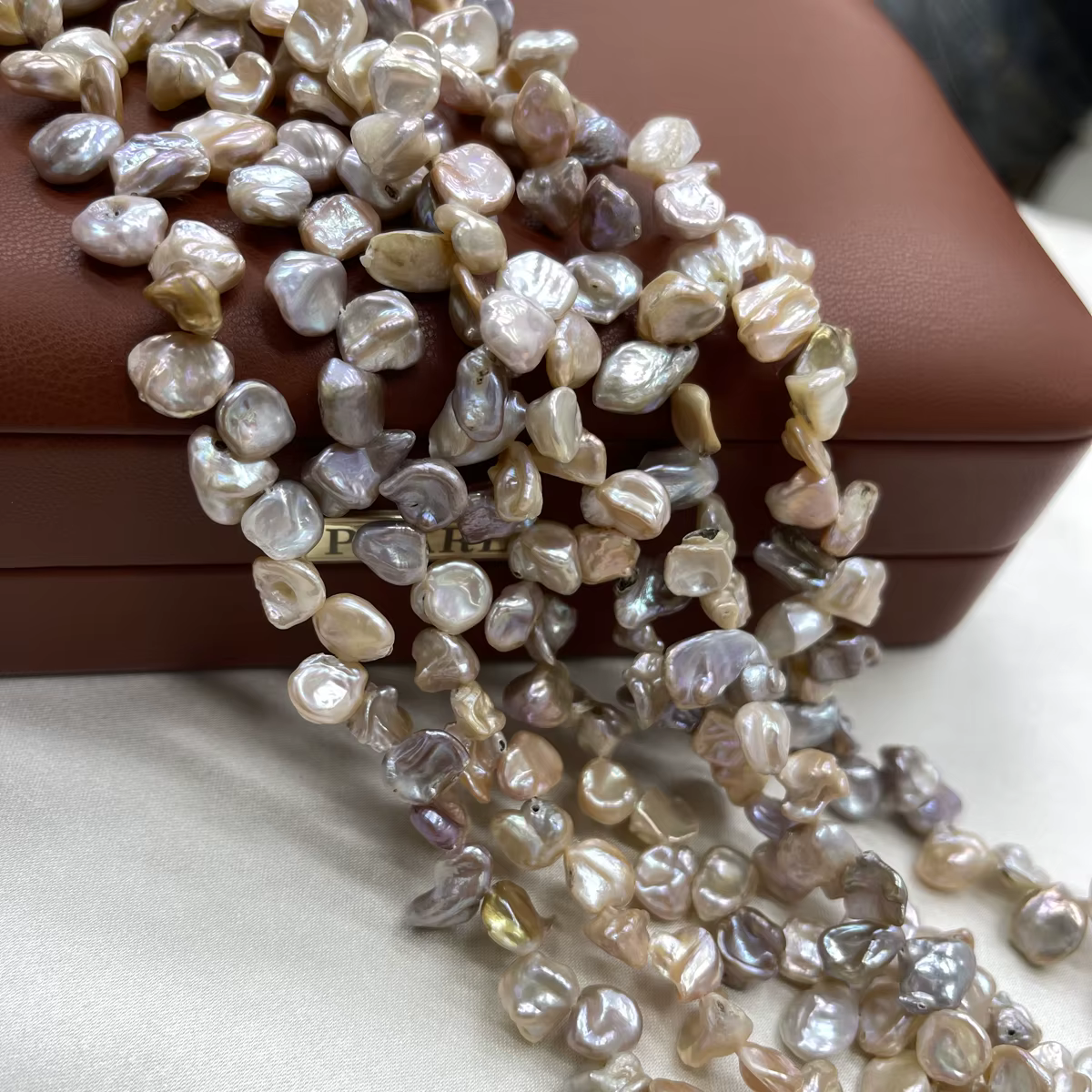 Perle naturelle d'eau douce en forme de pétale pour la fabrication de bijoux, collier, bracelet, accessoire à pompon, DIY