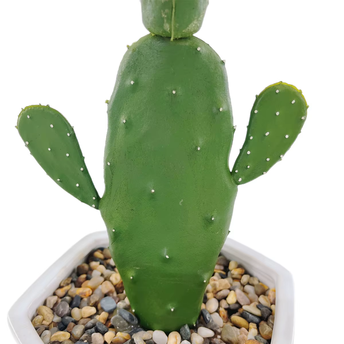 Grandes Plantes Artificielles Pantum Succulentes avec Pierre et Pot de Fleur en Céramique