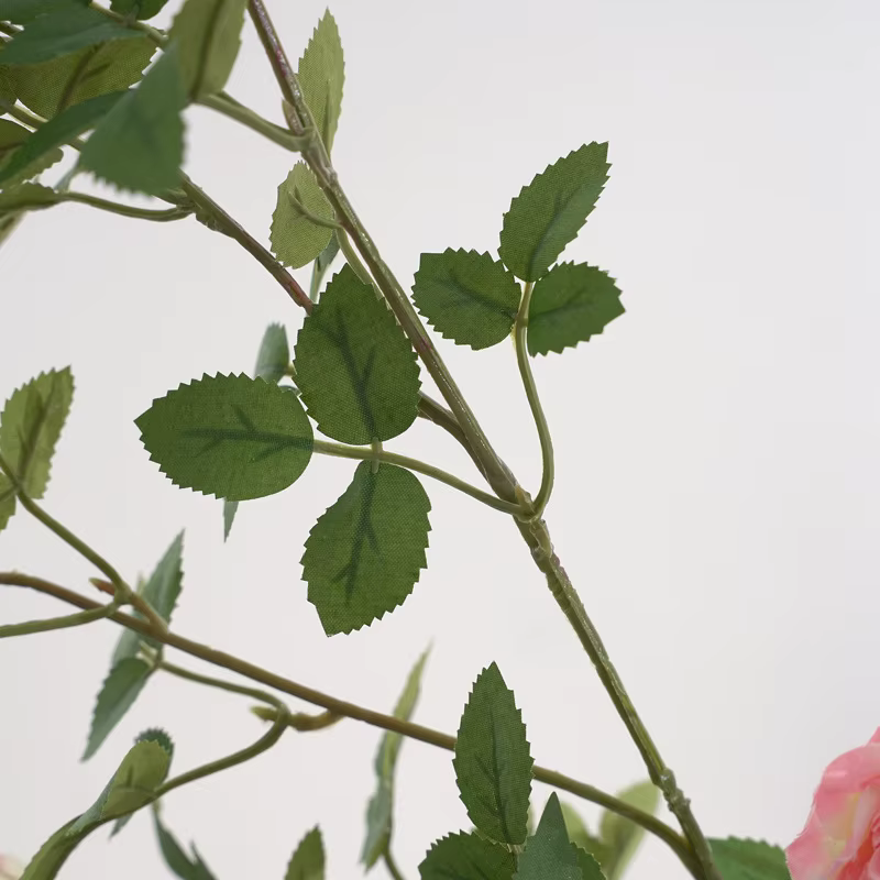 Bouquet de roses artificielles à branches longues