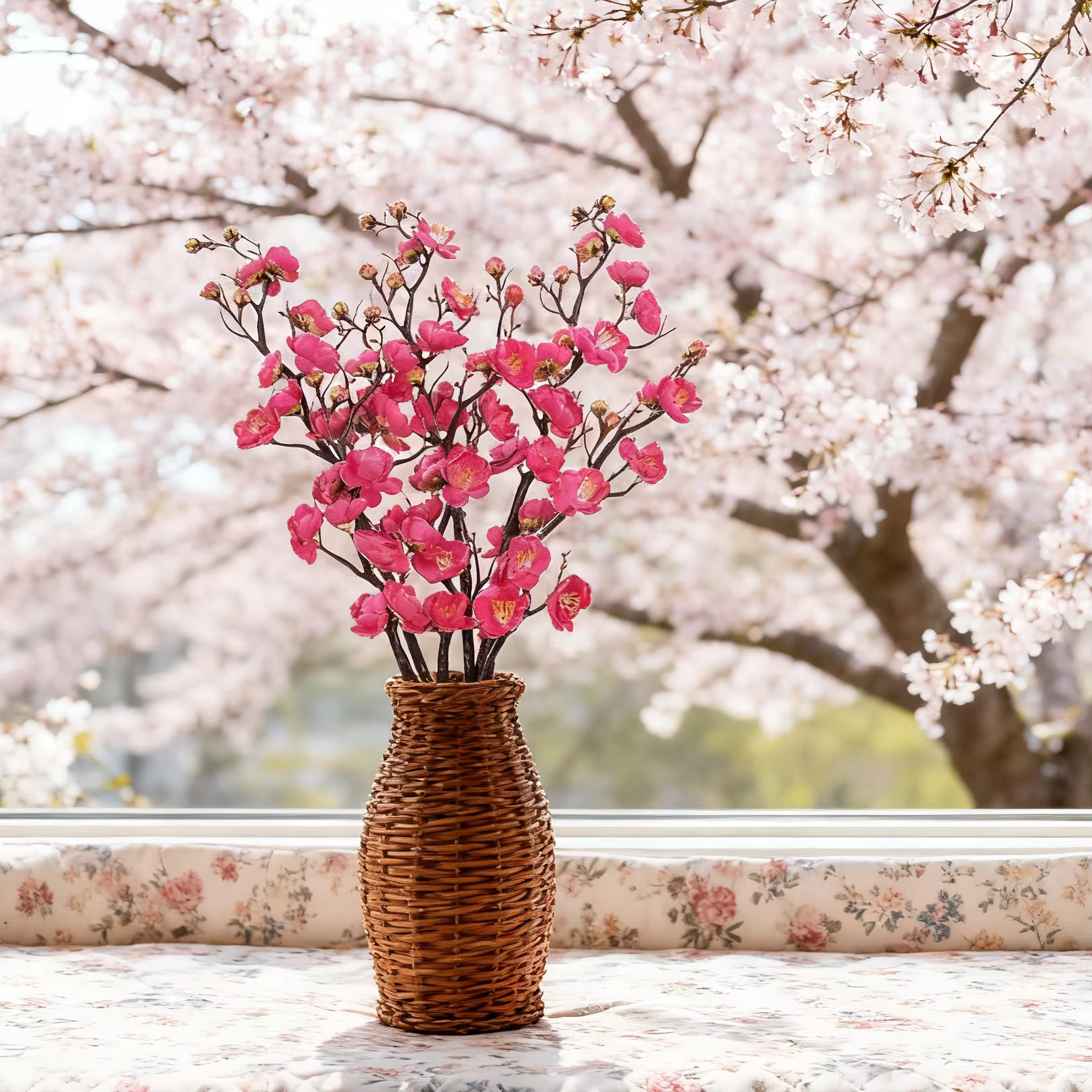 Fleurs artificielles en soie