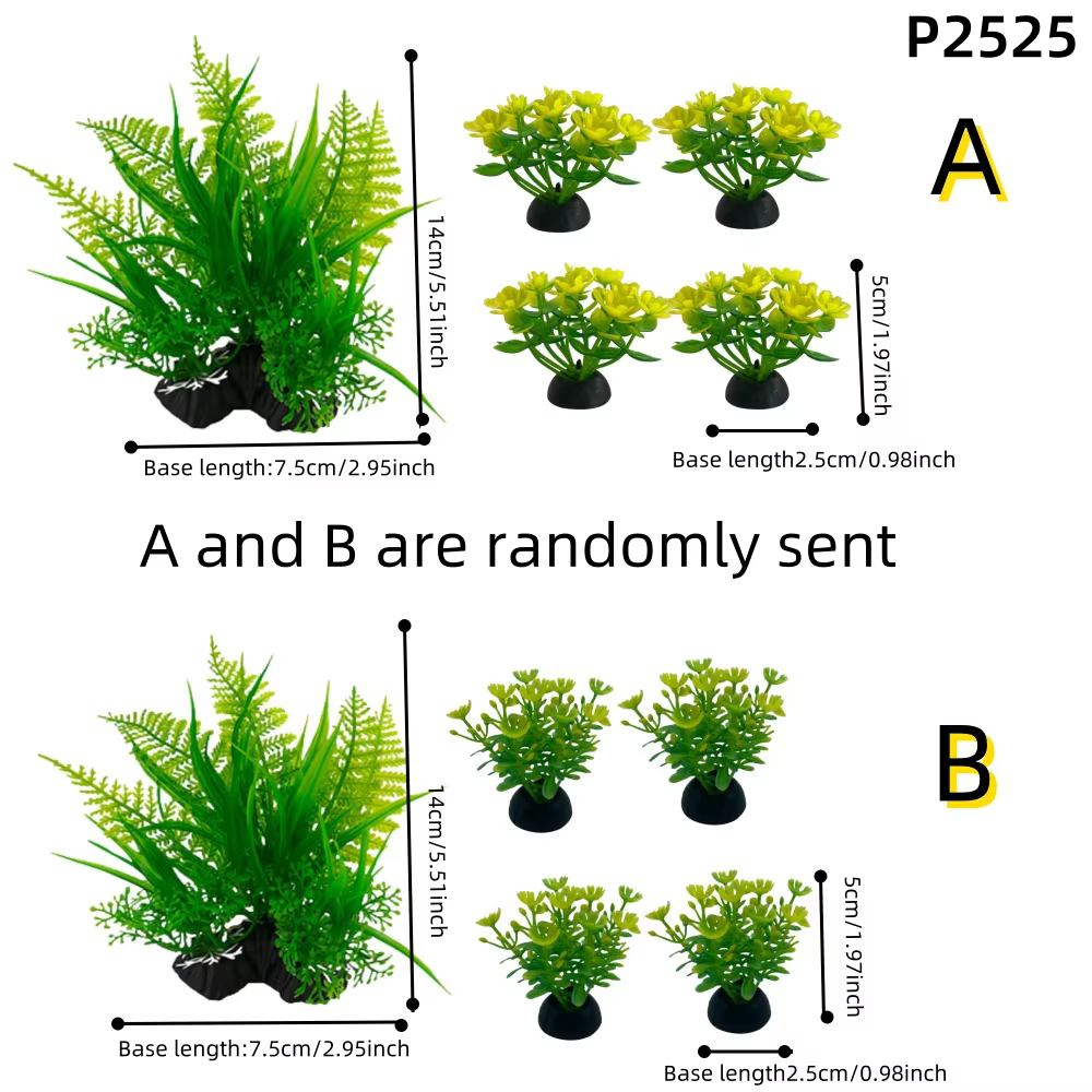 Ornements de plantes d'aquarium