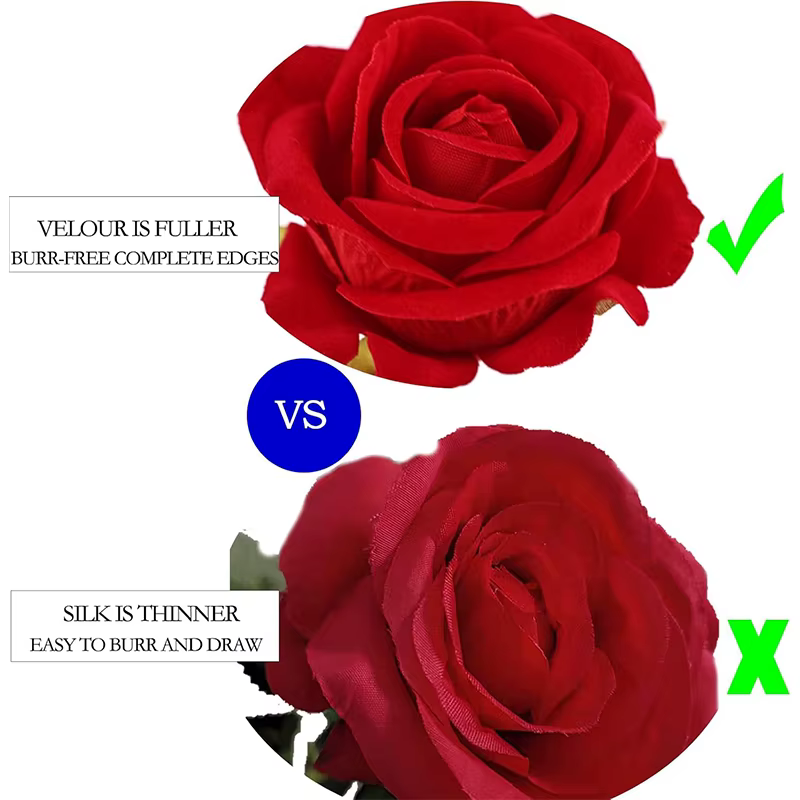 Roses artificielles en soie