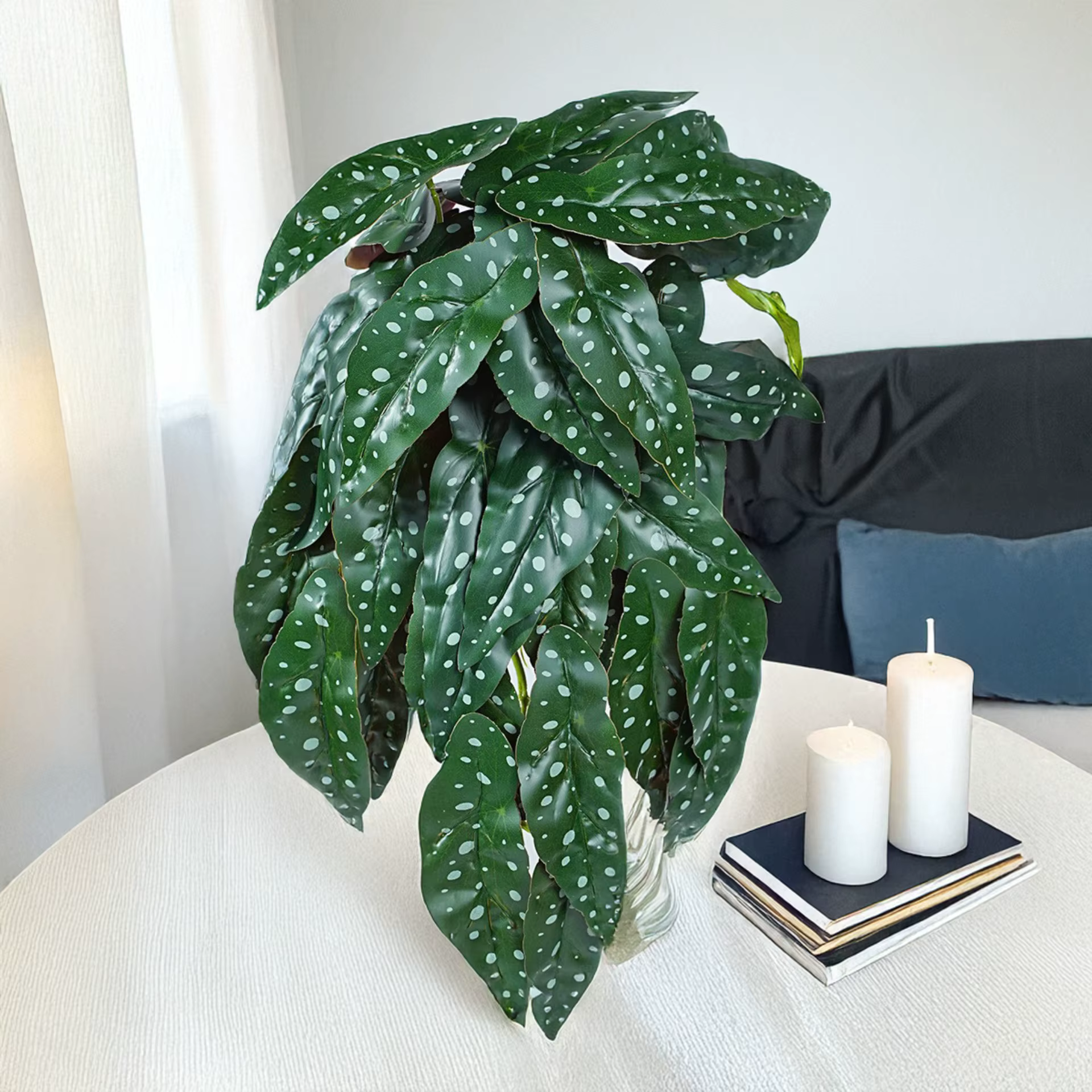 Feuille de Caladium Monstera artificielle de 20 pouces