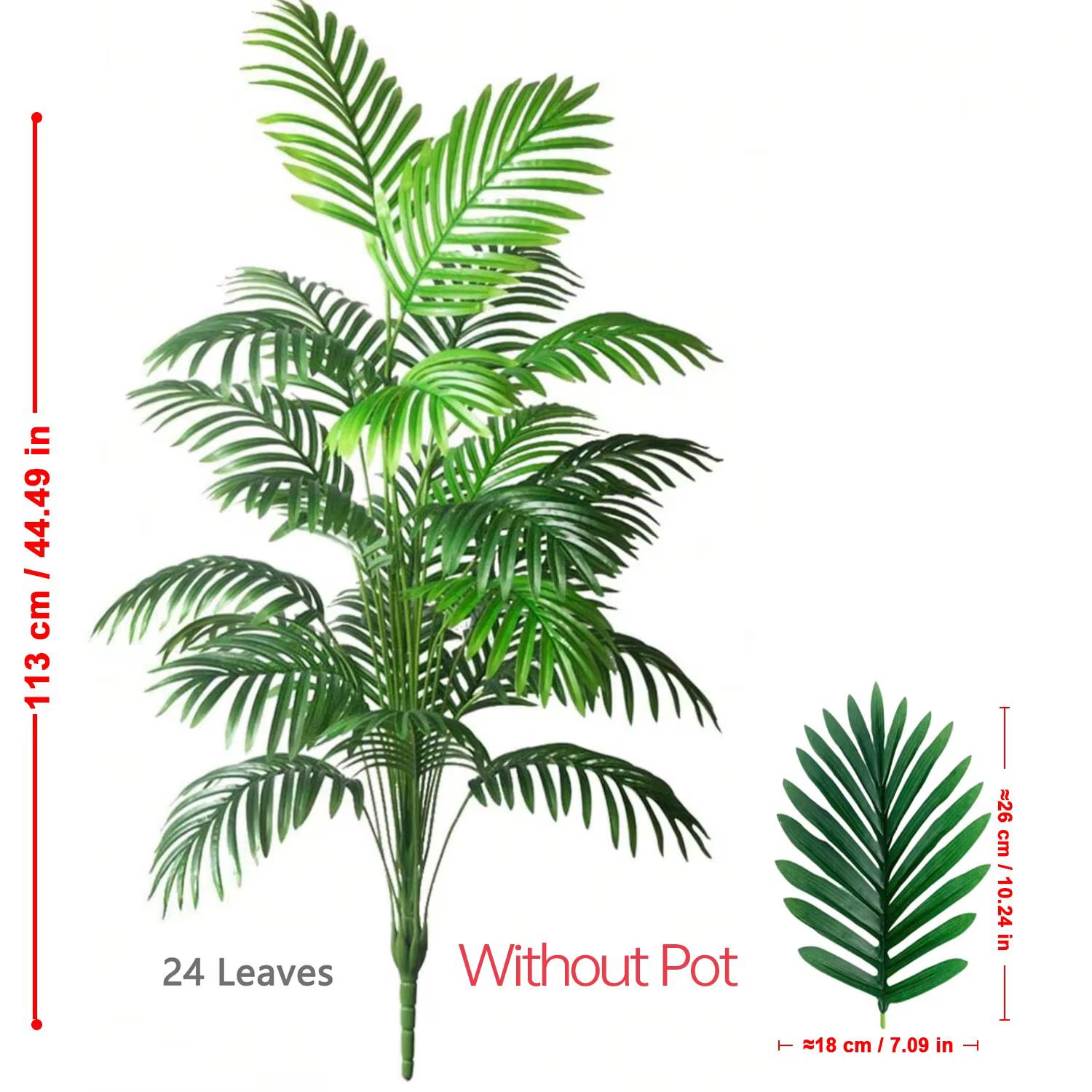 Plante artificielle Areca Palm avec pot