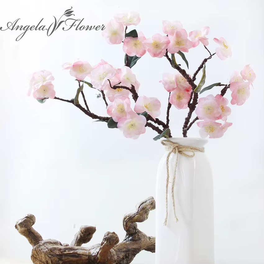 Fleurs de cerisier japonais artificielles au toucher réel