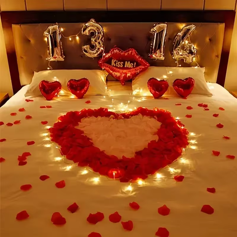5000/100 pièces faux pétales de Rose artificiels coloré Simulation soie pétale