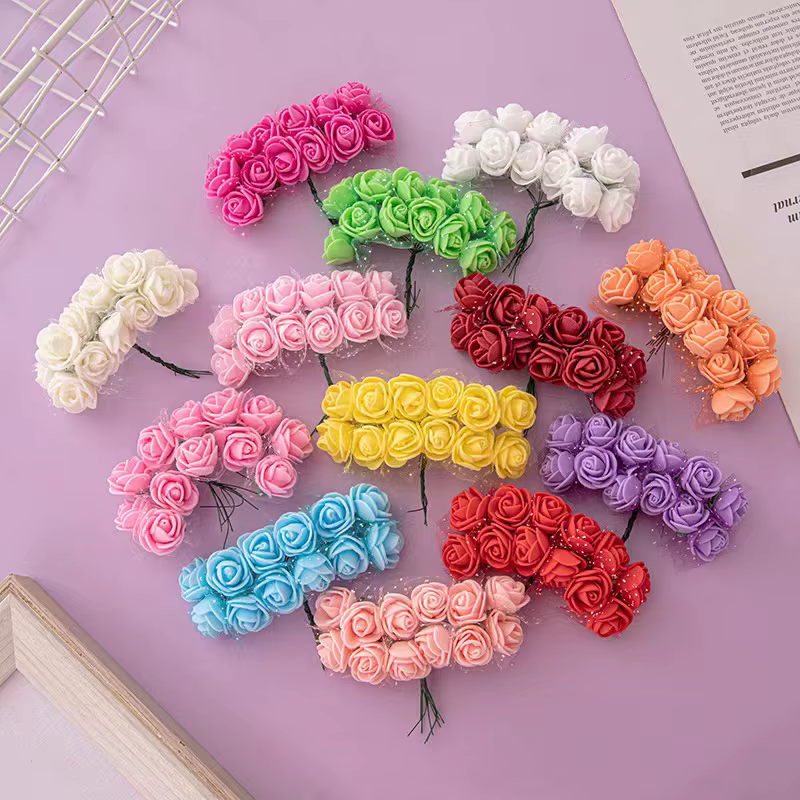 144 pièces mousse fleur artificielle multicolore mariage décor à la maison Scrapbooking