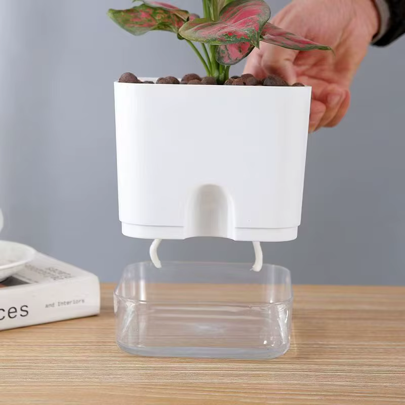Pot de fleurs auto-arrosant en corde de coton pour culture hors-sol
