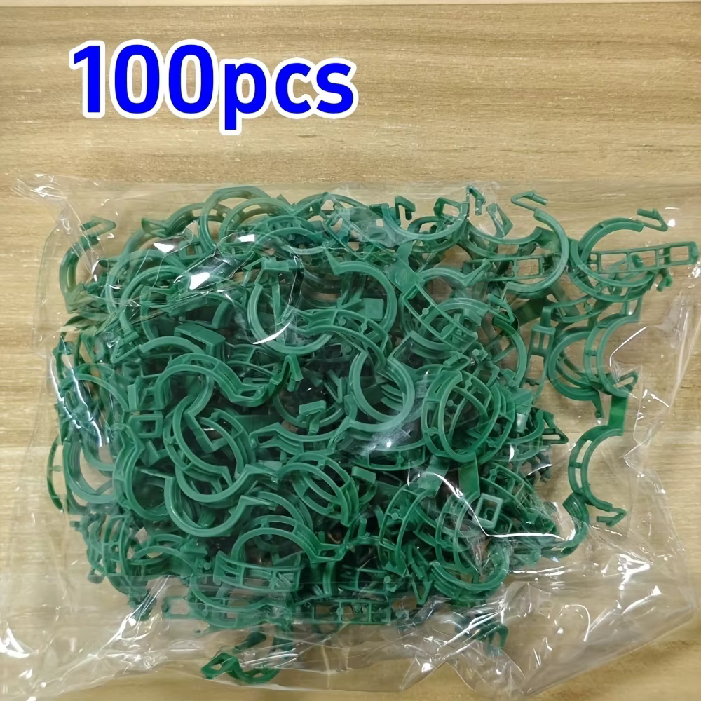 100 attaches pour plantes en plastique