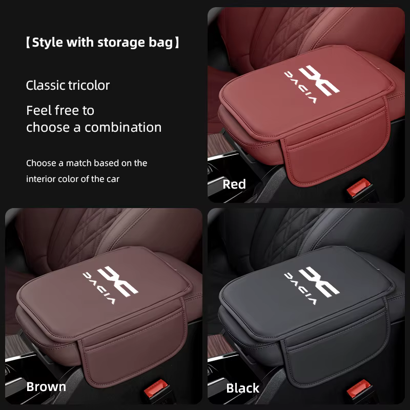 Accessoires intérieurs de voiture, boîte d'accoudoir, coussin d'augmentation de hauteur, sac de rangement, housse de protection de console centrale pour nouvelle Dacia Duster Logan