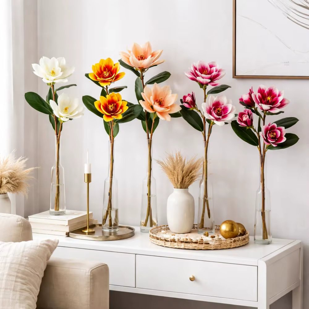 Grande fleur de magnolia artificielle