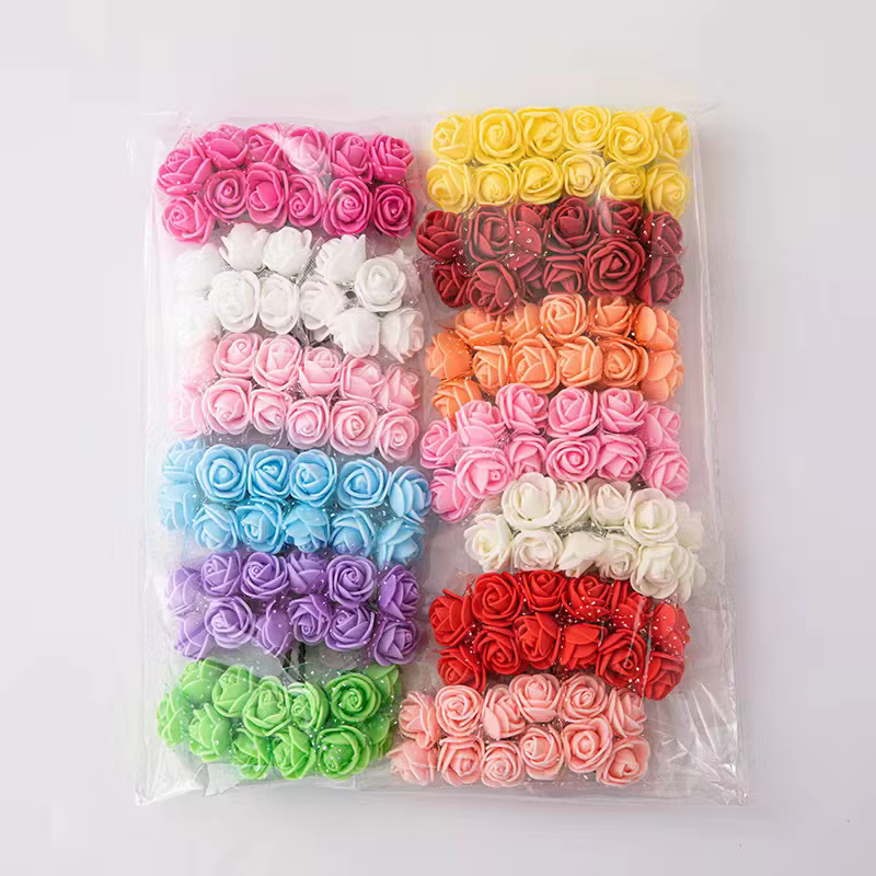 144 pièces mousse fleur artificielle multicolore mariage décor à la maison Scrapbooking