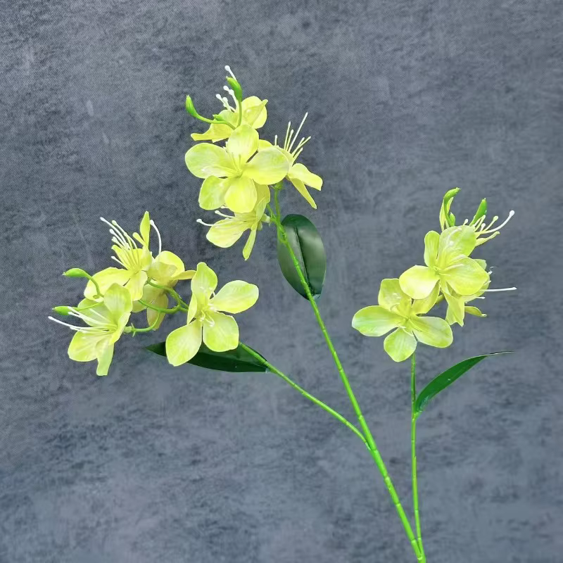 10 pièces de fleurs artificielles en soie de jasmin