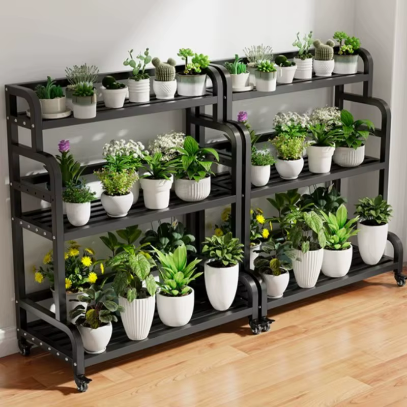 Grand support à plantes blanc