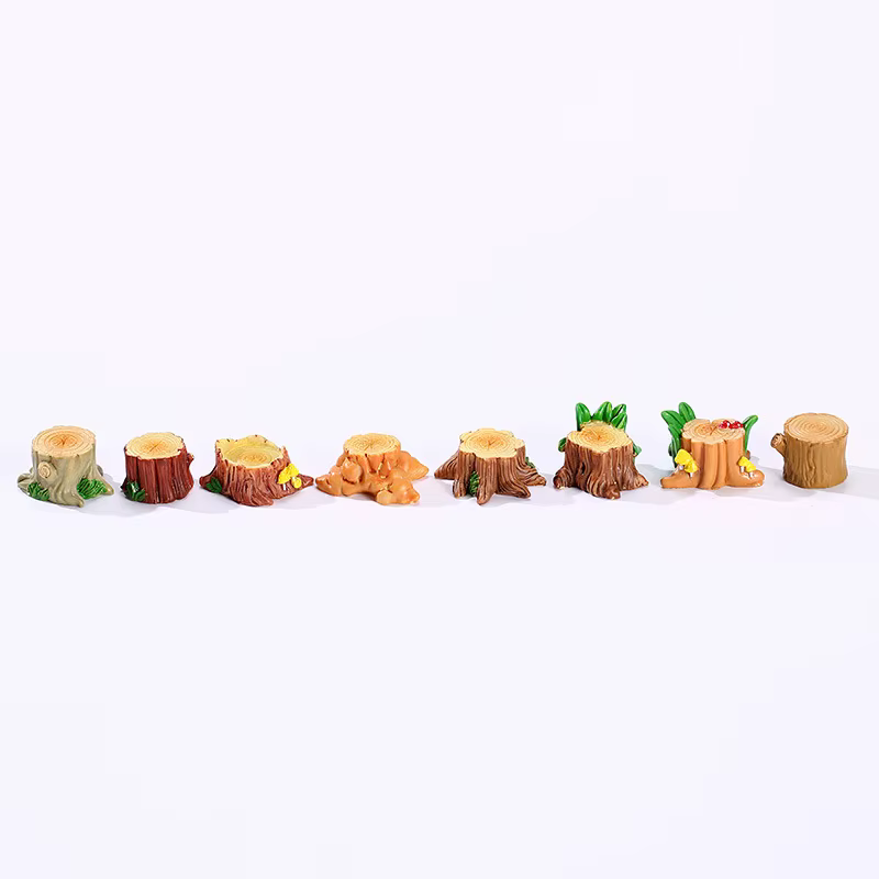 Mini souche d'arbre en résine