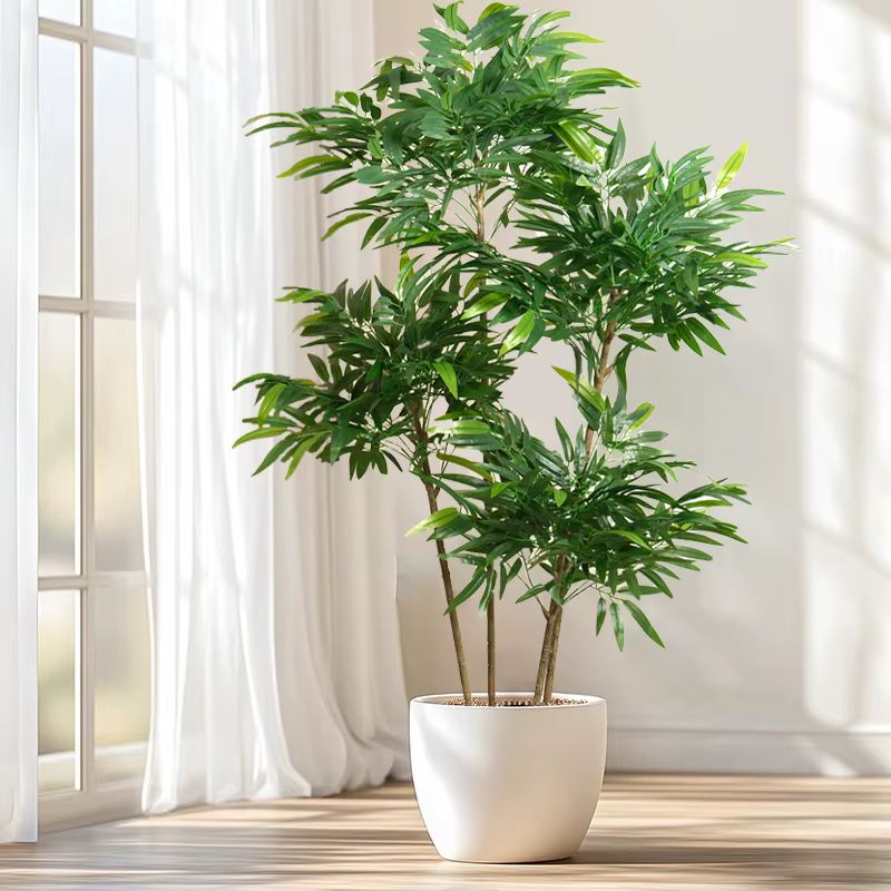 Grandes feuilles de bambou artificielles de 80-180 cm