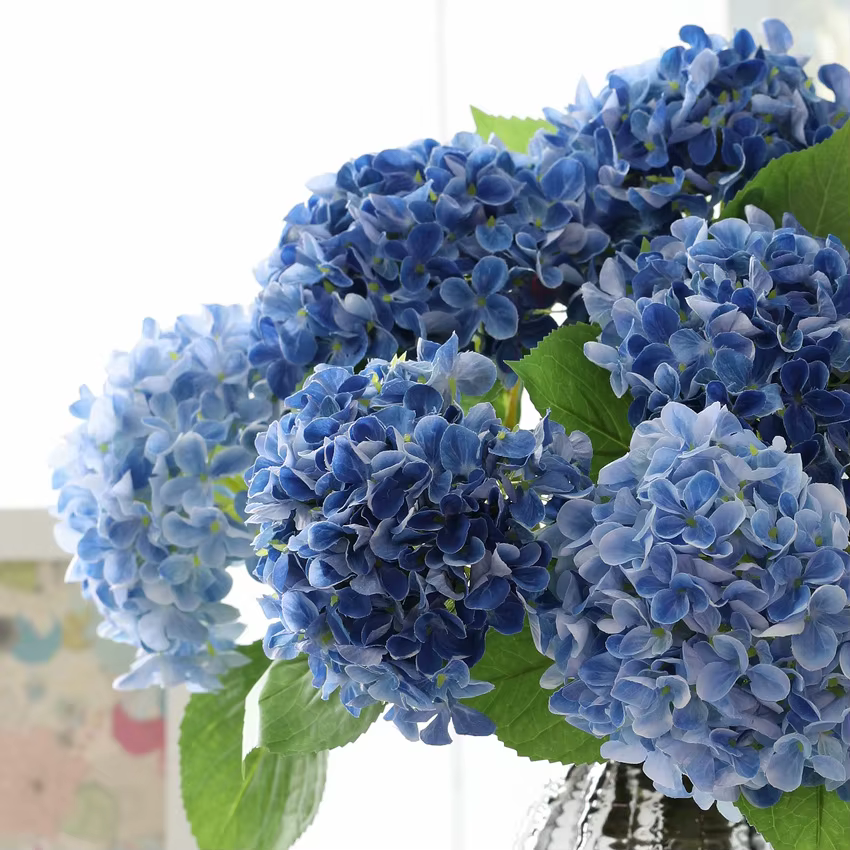 1/5/10 pièces 58cm belles fleurs artificielles en soie hortensia bouquet pour la maison fête mariage salon décoration accessoires