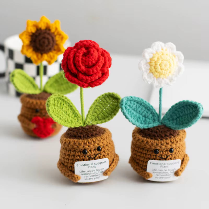 Fleur au Crochet, support émotionnel positif et amusant