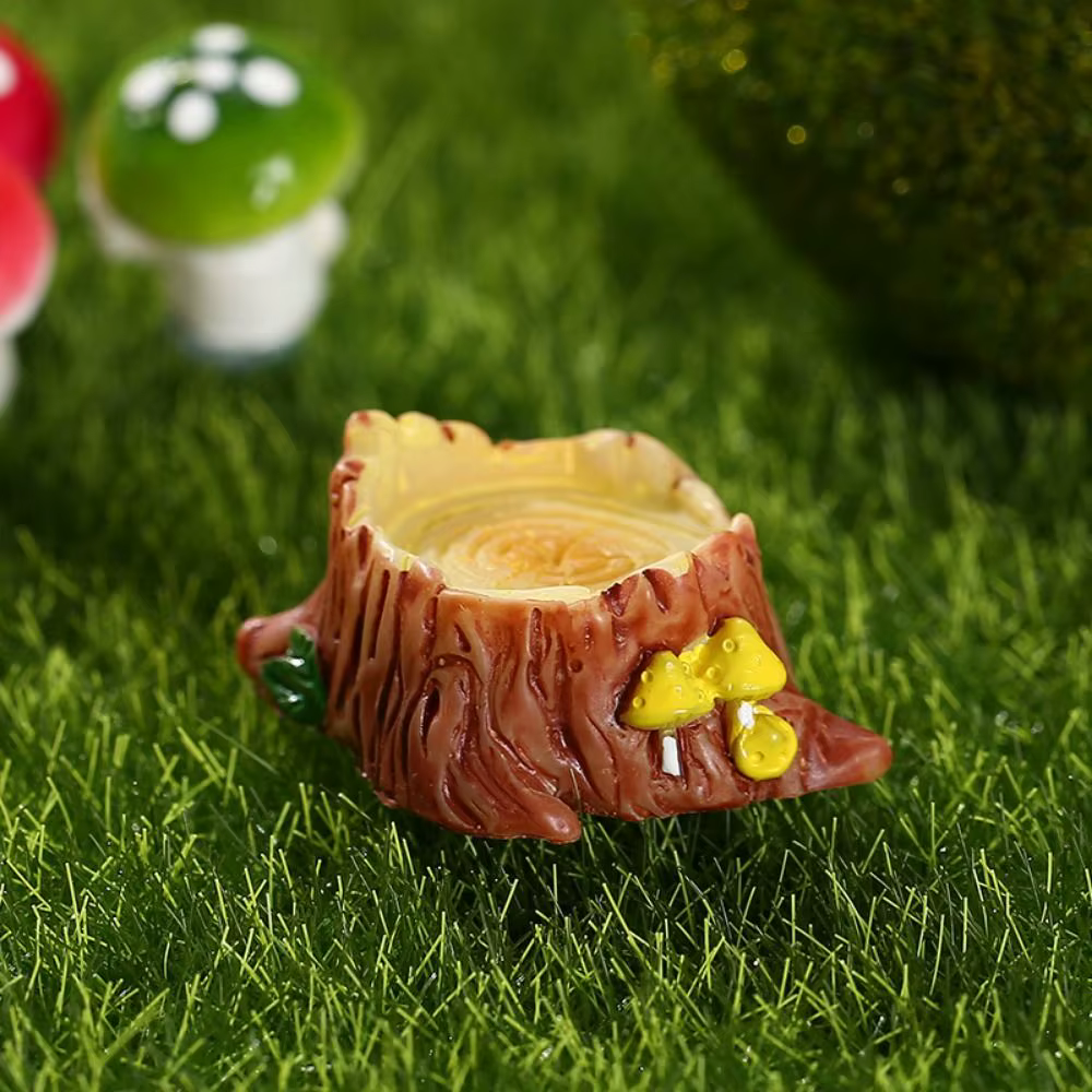 Mini Figurine Miniature de Souche d'Arbre Mignonne