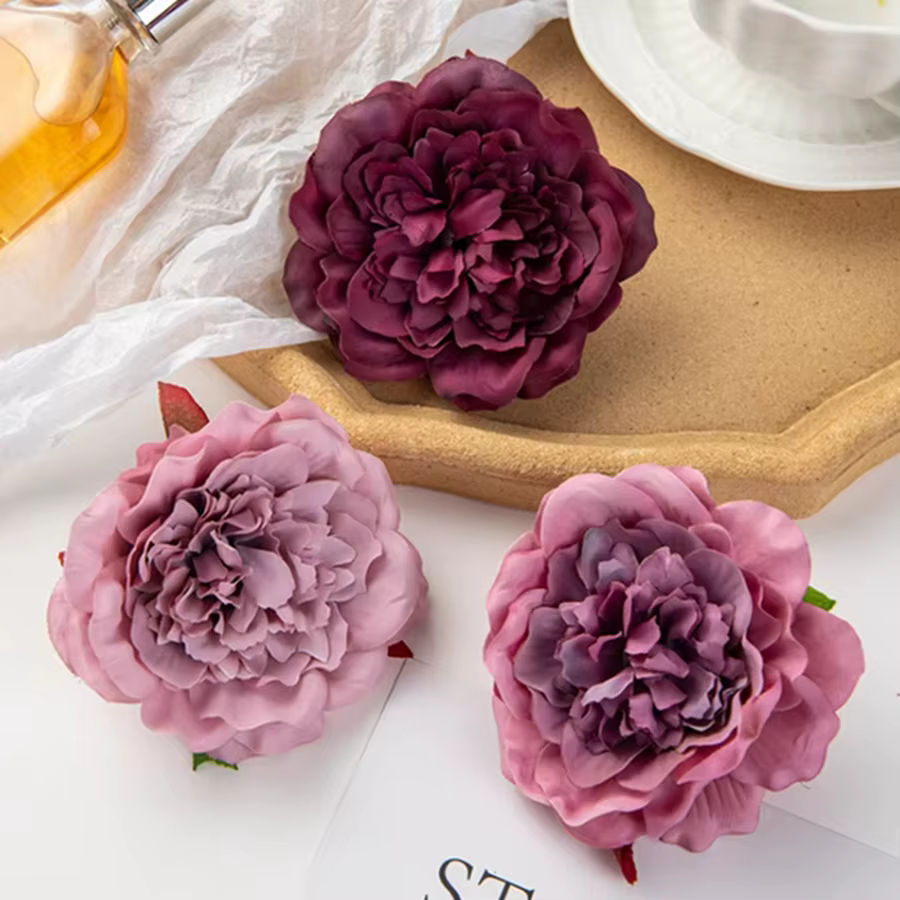 50/100PCS Fleurs Artificielles Pas Cher Décor À La Maison De Mariage Jardin Rose Arche Soie Dahlia Jolie Pivoine Guirlande Artistique Robe Accessoire