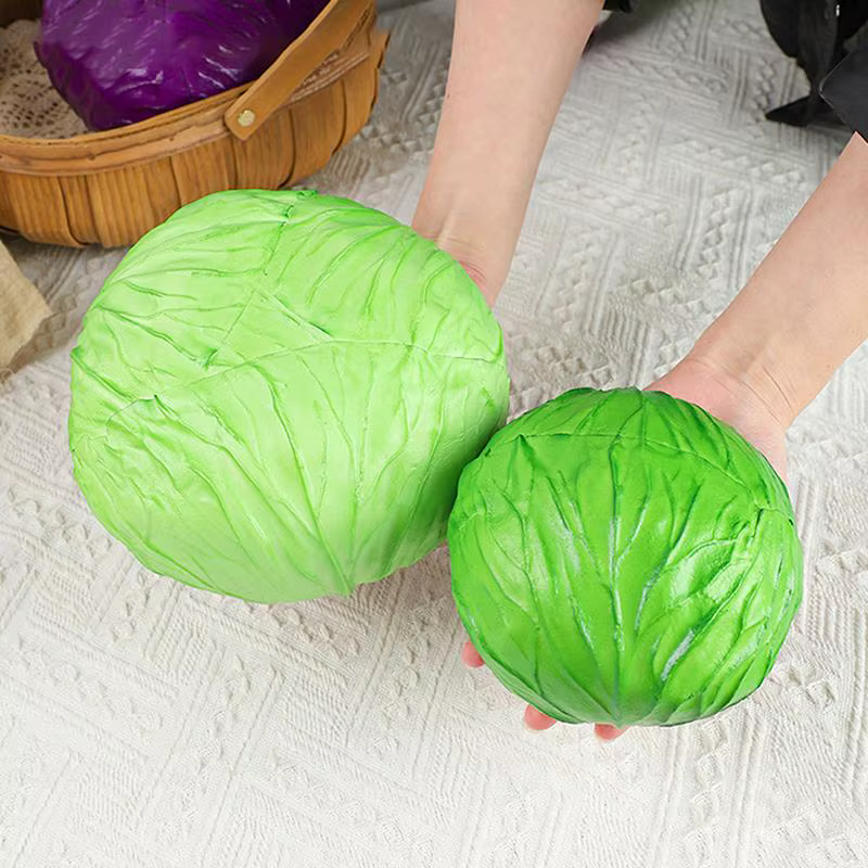 Chou artificiel, modèle de chou simulé vert/violet
