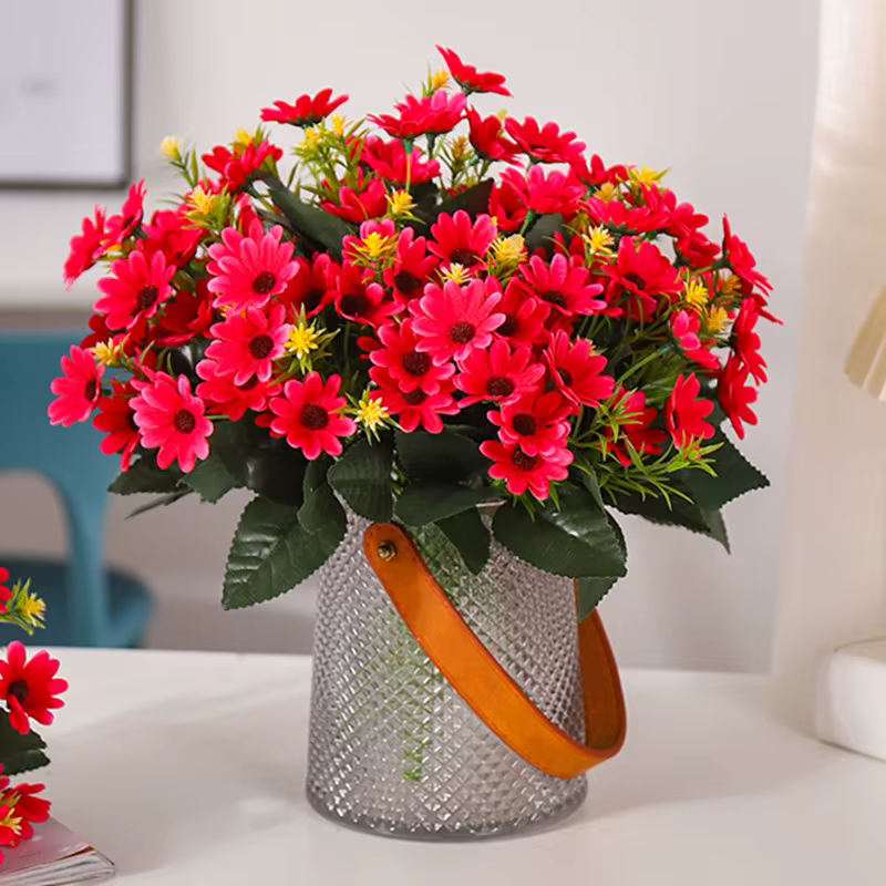 Belle marguerite en soie colorée