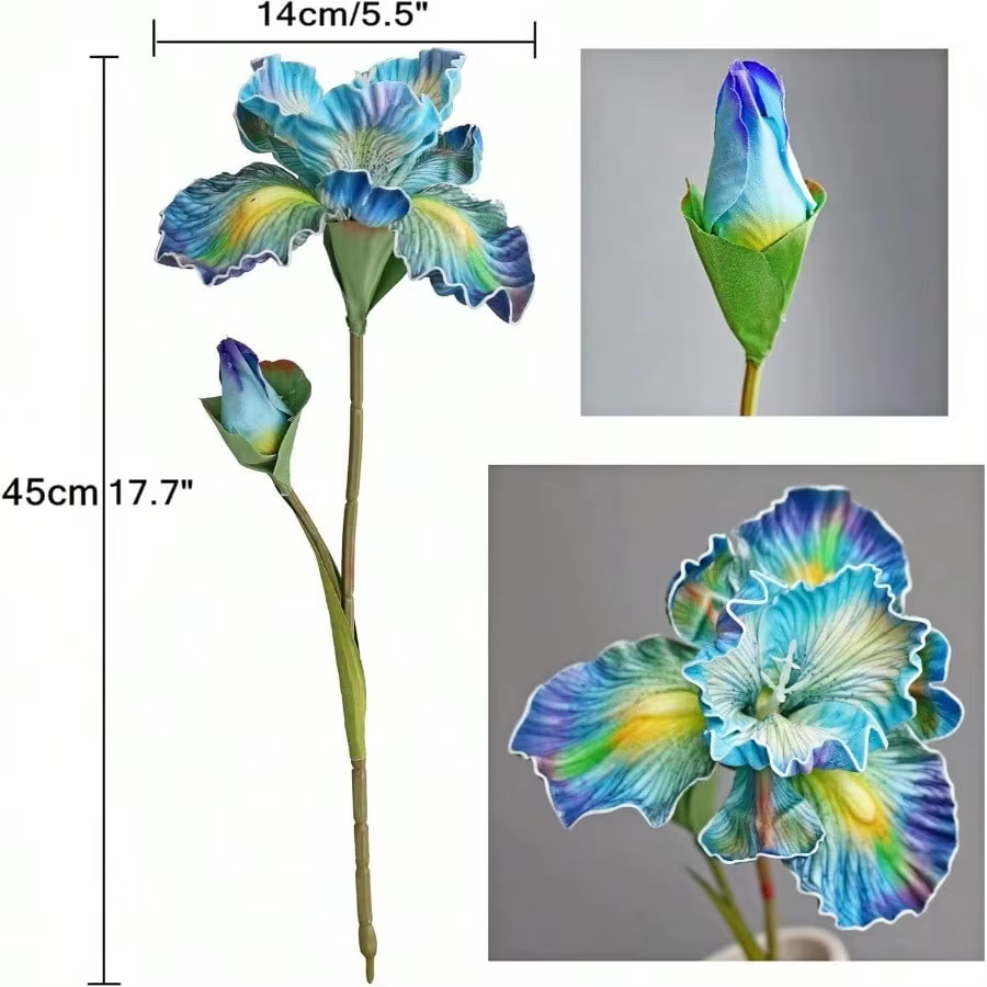 Fleurs d'iris artificielles réalistes de 45CM