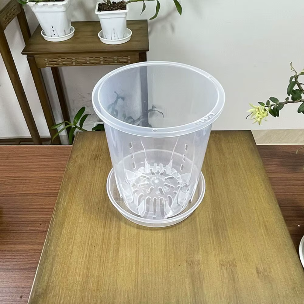 Pot de fleur Transparent en plastique