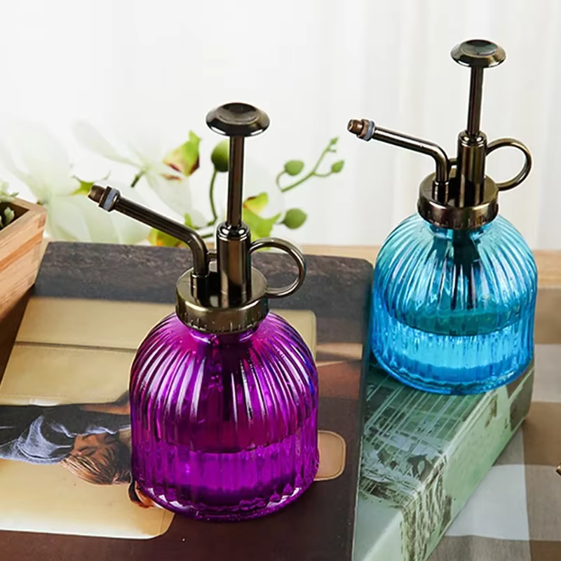 Abreuvoir de jardin en verre pour plantes et fleurs