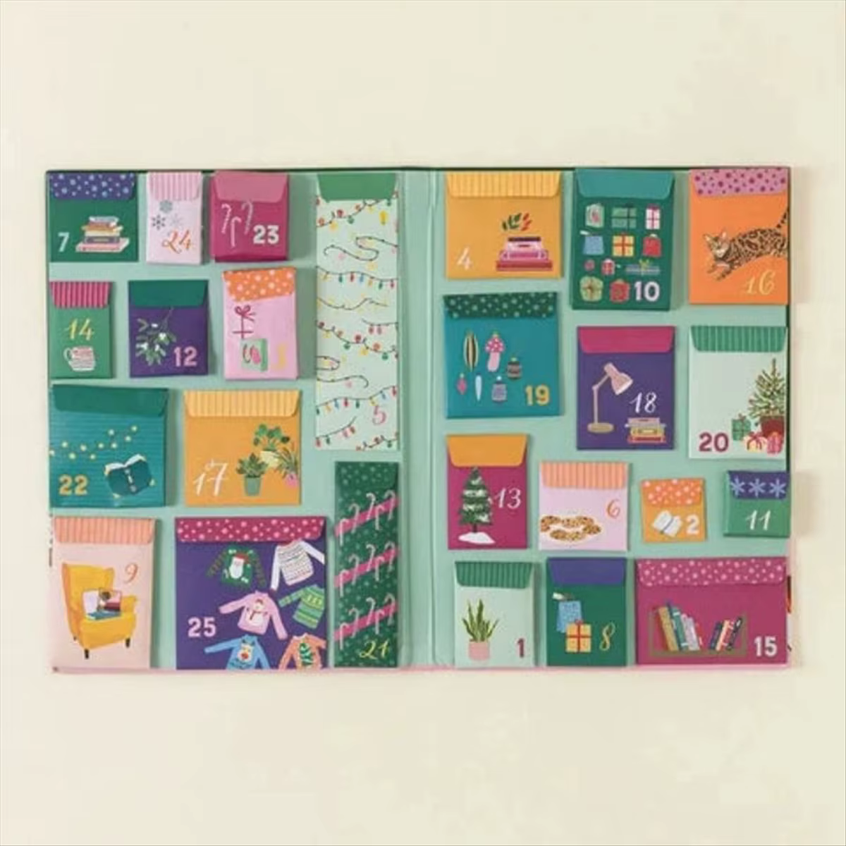 Cadeaux de Noël créatifs Calendrier de l'Avent pour les amateurs de livres Amoureux du livre de Noël Calendrier de l'Avent du livre Boîte surprise Cadeaux de Noël