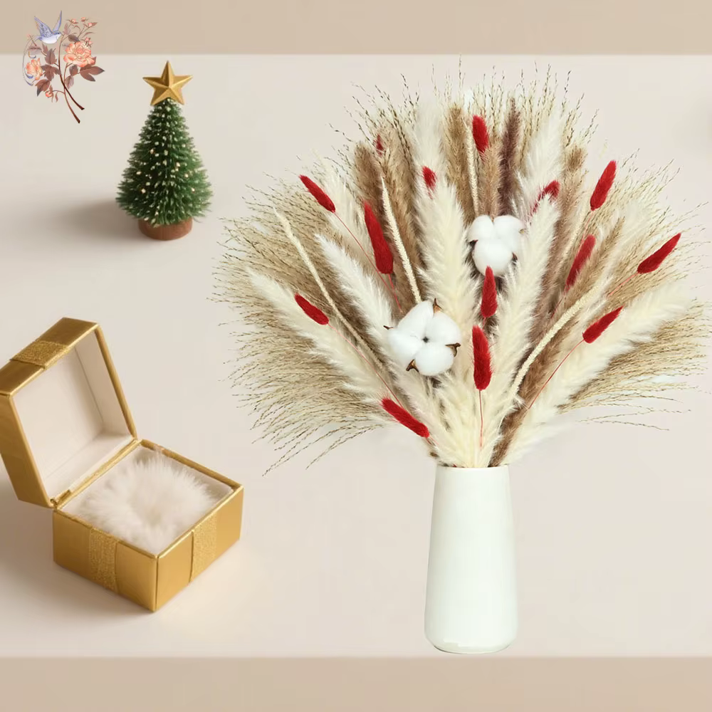 Bouquet de fleurs séchées de noël