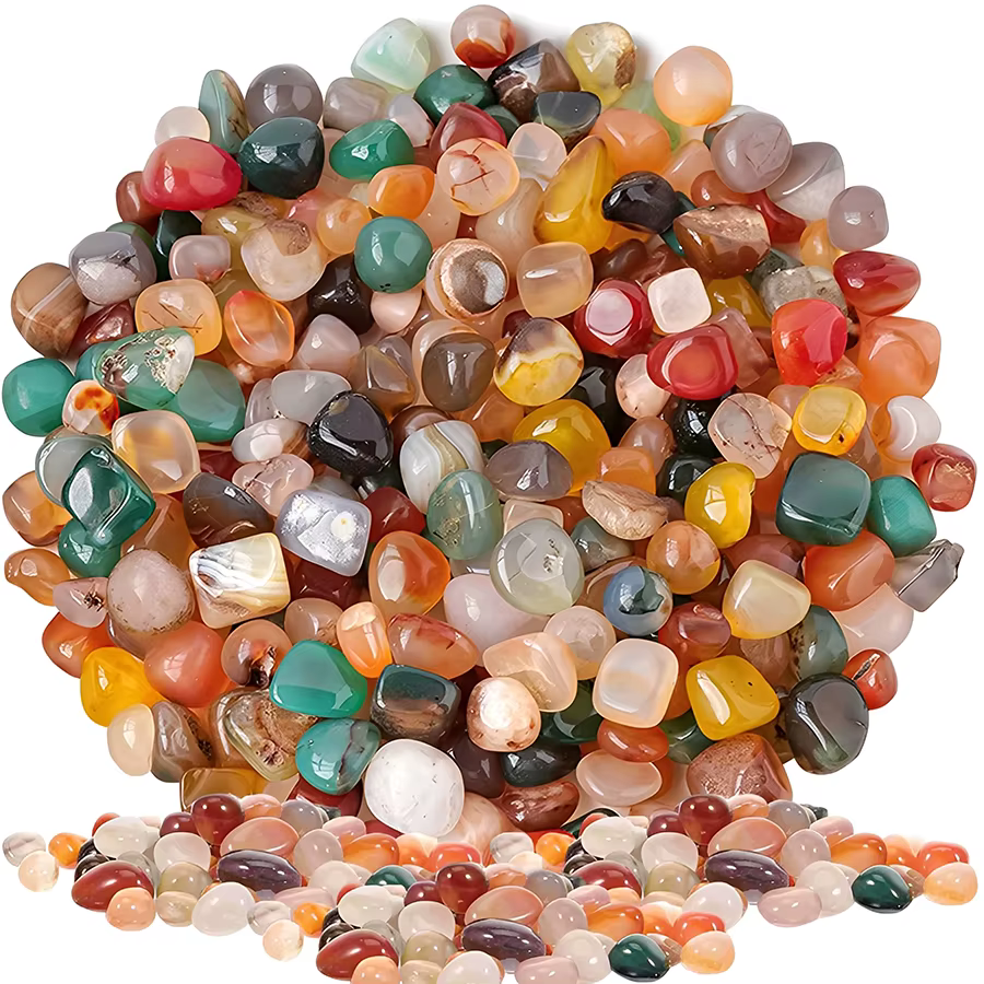 Pierre de floufflage ronde de couleur 200g 1-1.6cm