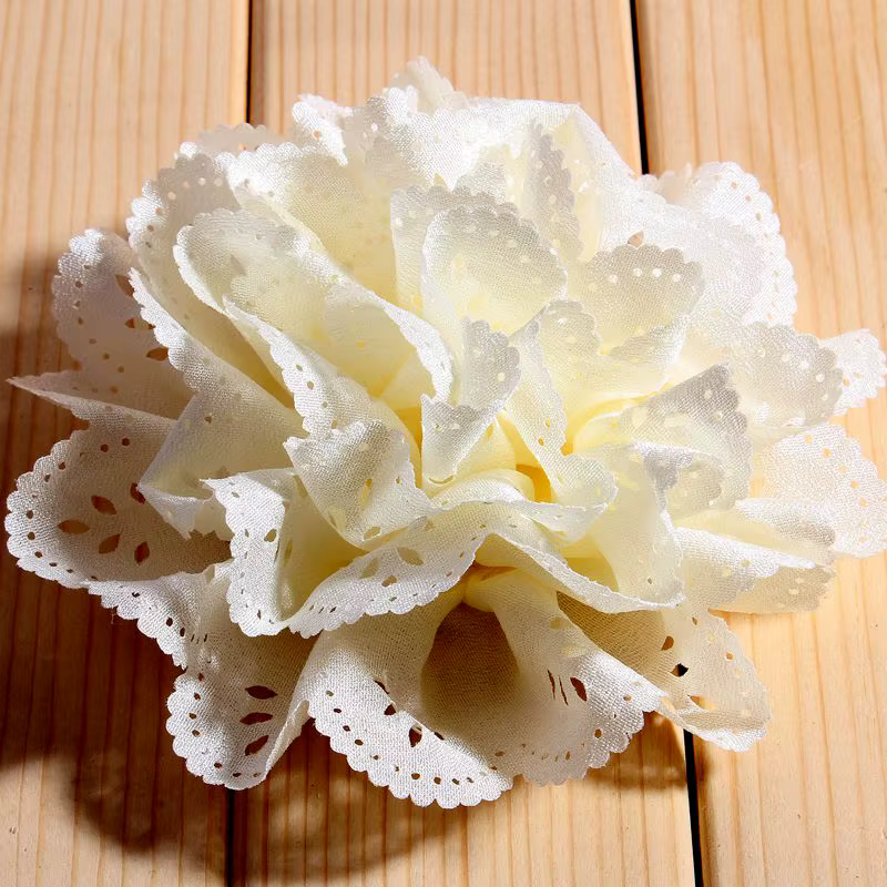5 pcs/lot 4 "20 couleurs belle Chic doux à la main oeillet tissu artificiel en mousseline de soie fleur accessoires pour bébé fille cheveux fleurs